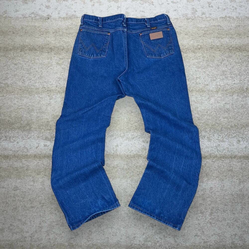 Vintage Y2K Wrangler Jeans 38x32 Bootcut Flared Fit Dark Wash Denim